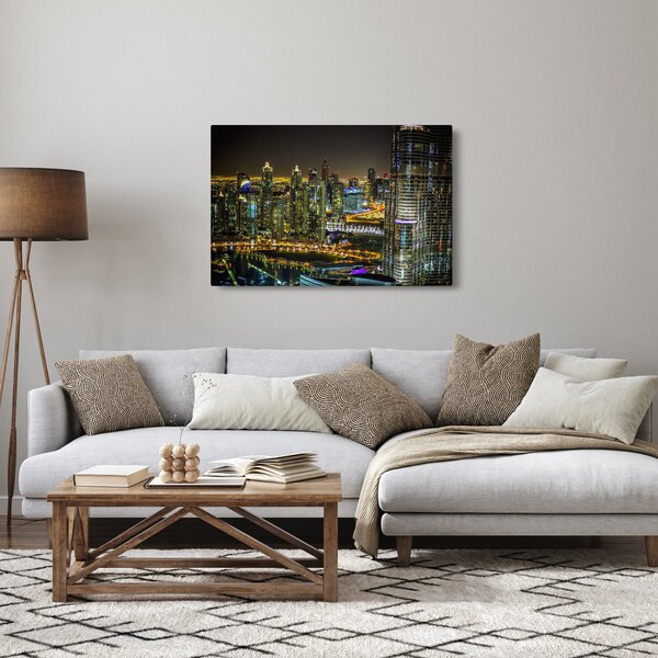 Obraz nočného mesta (90x60 cm)