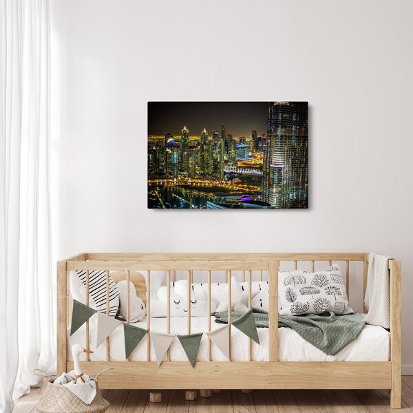 Obraz nočného mesta (90x60 cm)