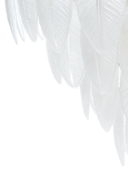 Luster mosadzný kov sklo ⌀ 60 cm závesná lampa sklenený glamour štýl obývačka spálňa