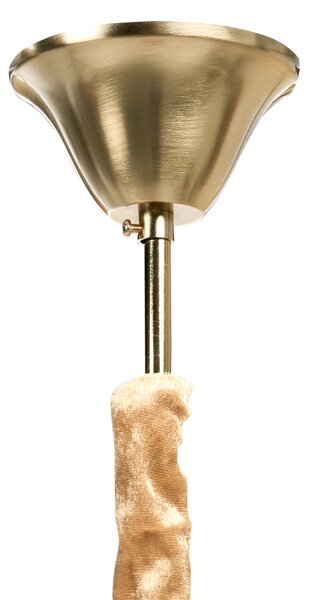 Luster mosadzný kov sklo ⌀ 60 cm závesná lampa sklenený glamour štýl obývačka spálňa