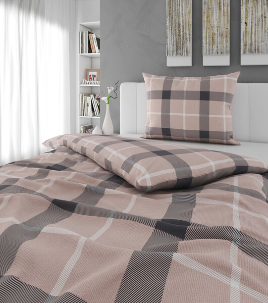 POSTEĽNÁ BIELIZEŇ, flanel, ružová, 140/200 cm Esposa - Obliečky & plachty