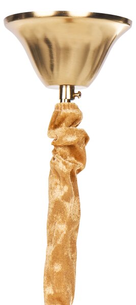 Luster mosadzný kov sklo ⌀ 56 cm závesná lampa sklenený glamour štýl obývačka spálňa
