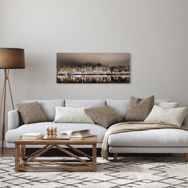 Obraz mesta v šere (120x50 cm)