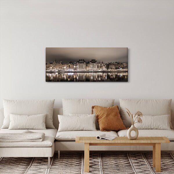 Obraz mesta v šere (120x50 cm)