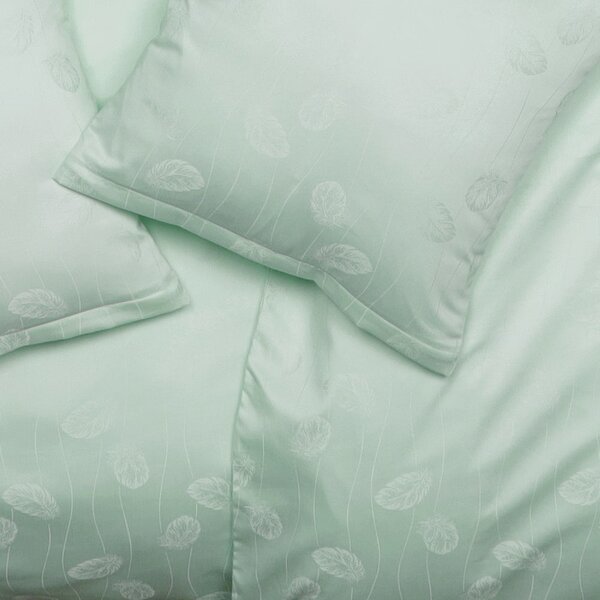 Obliečky EXCLUSIVE TENCEL PLUS pierka eukalyptová bežný 1x paplón 140x200 + 1x vankúš 70x90 cm