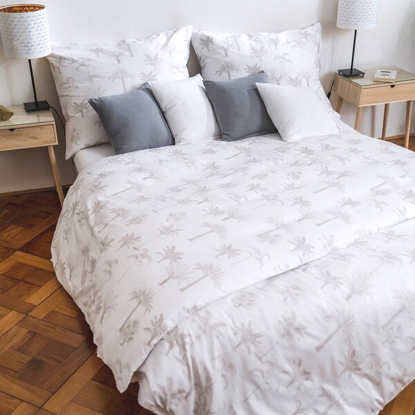 Obliečky SATÉN DESIGN date palms Štandardný 1x paplón 140x200 + 1x vankúš 70x90 cm