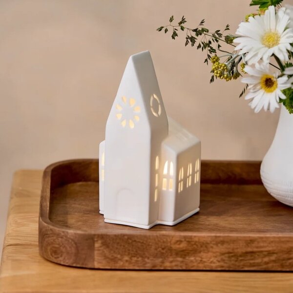 Porcelánový svietnik Church 18 cm