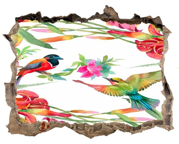 Díra 3D fototapeta nálepka Exotické vtáctvo