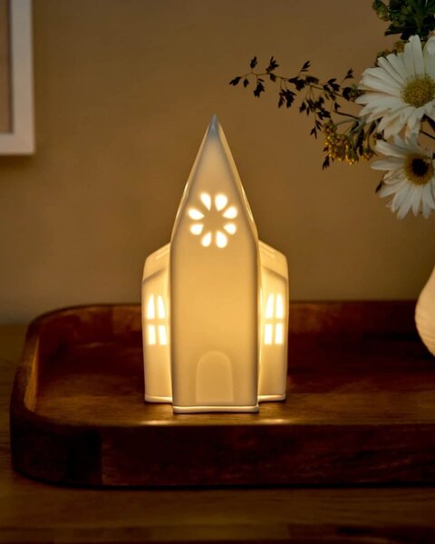 Porcelánový svietnik Church 18 cm