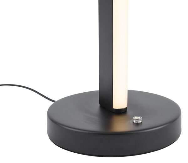 Dizajnová stolná lampa čierna vrátane LED stmievateľná s 3-stupňovým spínačom - Rolla