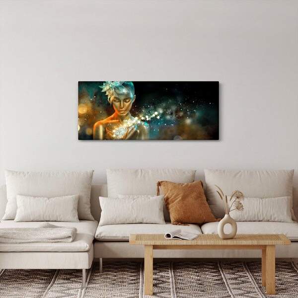 Obraz zlatej víly (120x50 cm)