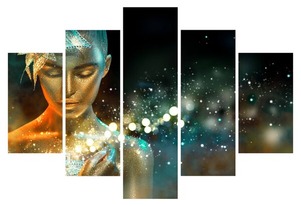 Obraz zlatej víly (150x105 cm)