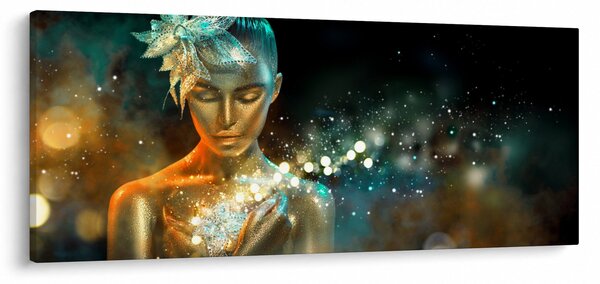 Obraz zlatej víly (120x50 cm)