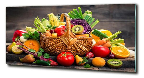 Foto-obraz fotografie na skle Kôš zeleniny ovocia