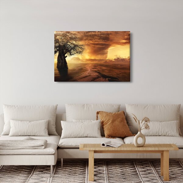 Obraz oranžových mračien (90x60 cm)