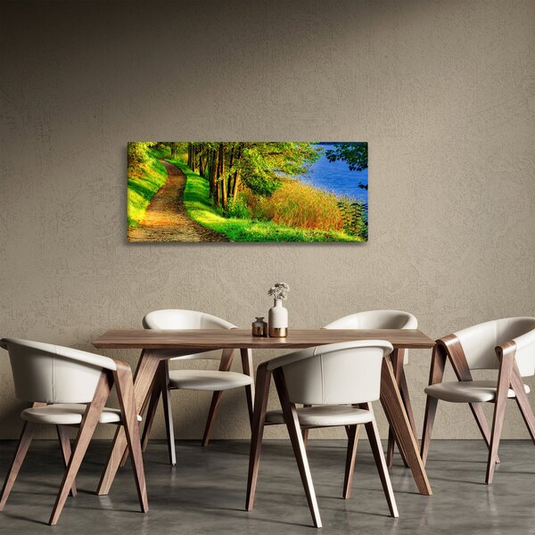 Obraz chodníky pozdĺž vody (120x50 cm)