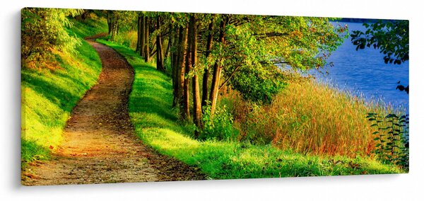 Obraz chodníky pozdĺž vody (120x50 cm)