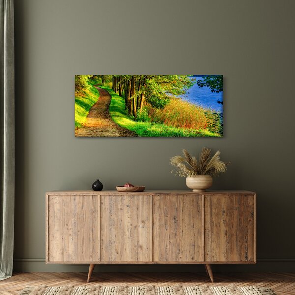 Obraz chodníky pozdĺž vody (120x50 cm)