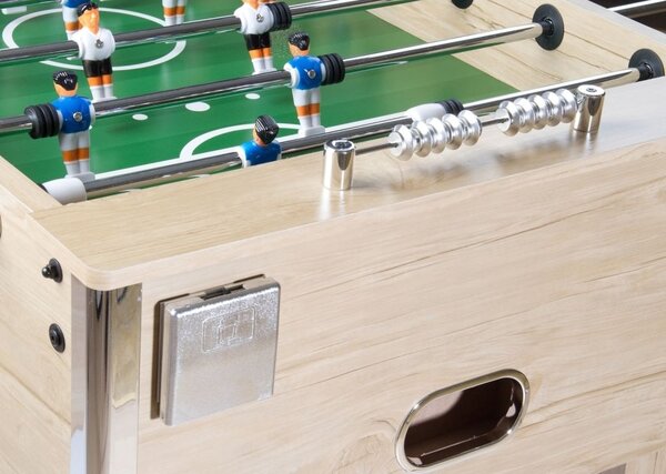 Profesionálny stolný futbal Leeds, 140 x 73 x 87 cm, svetlý