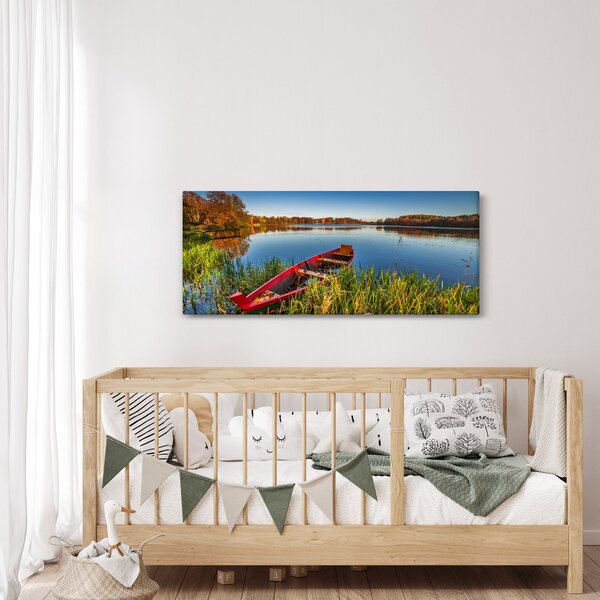 Obraz červené pramice (120x50 cm)