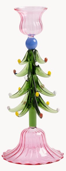 Ručne fúkaný sklenený svietnik Merry Tree