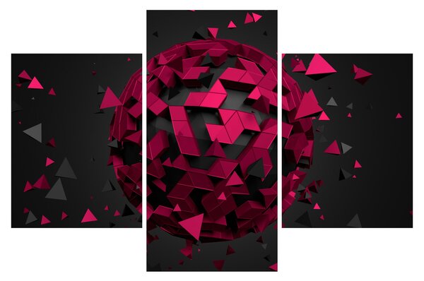 Obraz 3D abstrakcie (90x60 cm)