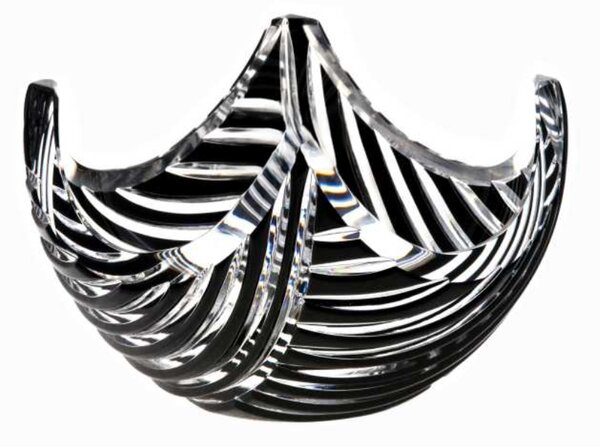 Bohémia Crystal Misa Linum čierna 140mm
