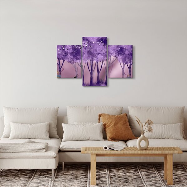 Obraz - Jelene v magickom lese (90x60 cm)