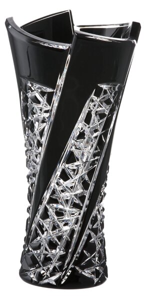 Bohemia Crystal Váza Fan čierna 205mm