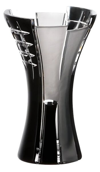 Bohemia Crystal Váza Metropolis čierna 155mm