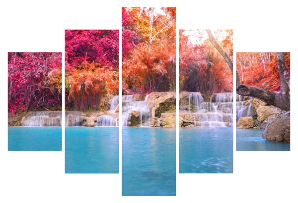 Obraz tyrkysovej lagúny, Laos, Tat Kuang Si (150x105 cm)