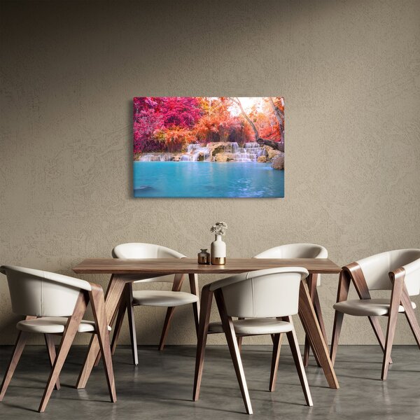 Obraz tyrkysovej lagúny, Laos, Tat Kuang Si (90x60 cm)