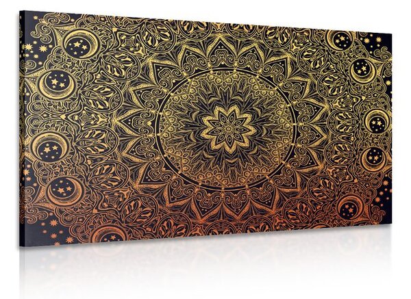 Obraz zlatá orientálna Mandala