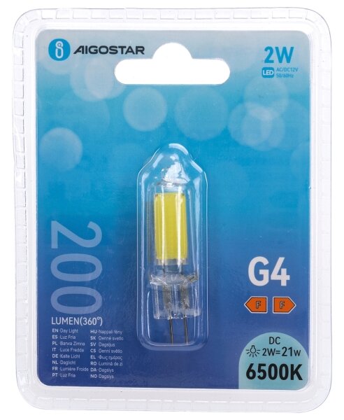 LED žiarovka G4/2W/12V 6500K - Aigostar