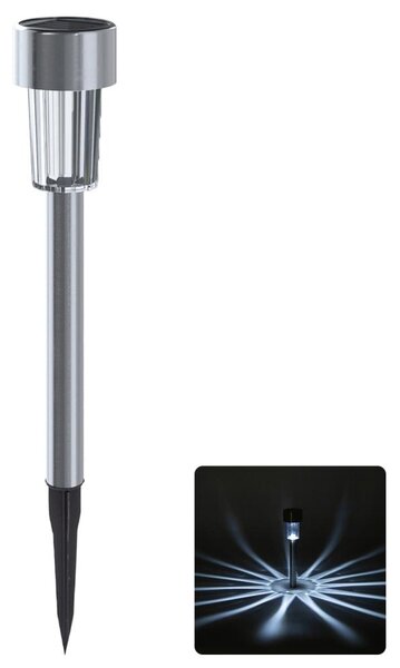 Aigostar - LED solárne svietidlo LED/2V IP44 40 mAh matný chróm