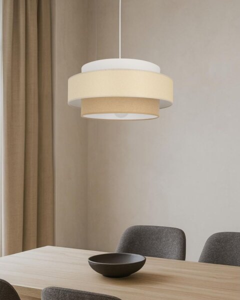 Brilagi - Luster na lanku RESNA 1xE27/60W/230V priemer 40 cm krémová/béžová