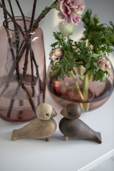 Drevené vtáčiky Lovebirds Oak Wood – set 2 ks