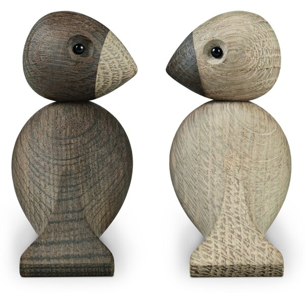 Drevené vtáčiky Lovebirds Oak Wood – set 2 ks