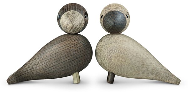 Drevené vtáčiky Lovebirds Oak Wood – set 2 ks