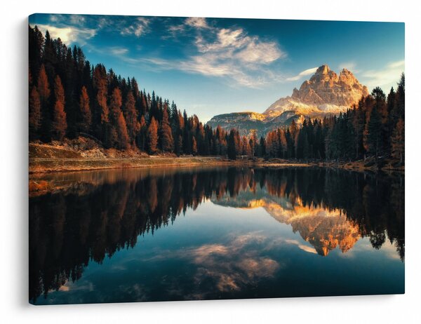 Obraz - Alpy, Taliansko, Dolomity, Lago Antorno (70x50 cm)