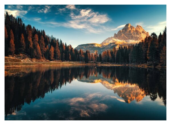 Obraz - Alpy, Taliansko, Dolomity, Lago Antorno (70x50 cm)