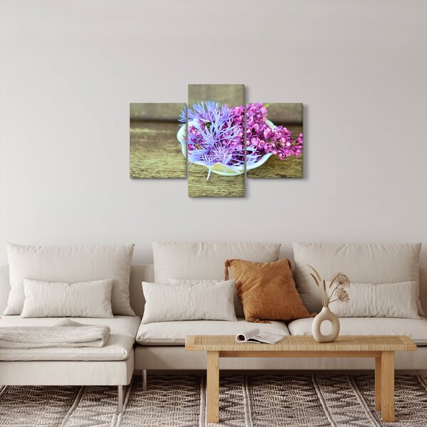 Obraz dekorácie s levanduľou (90x60 cm)