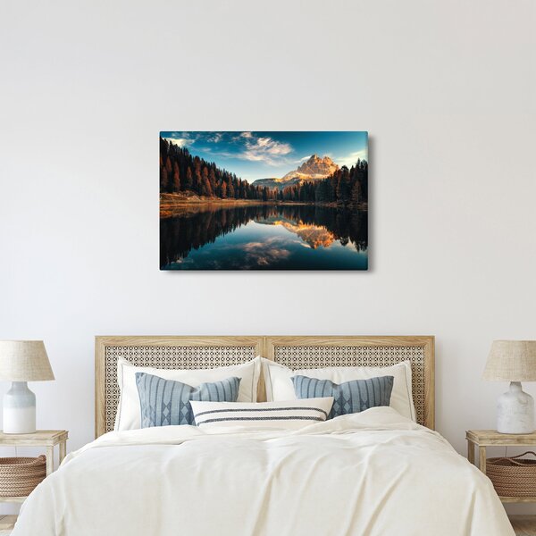 Obraz - Alpy, Taliansko, Dolomity, Lago Antorno (90x60 cm)