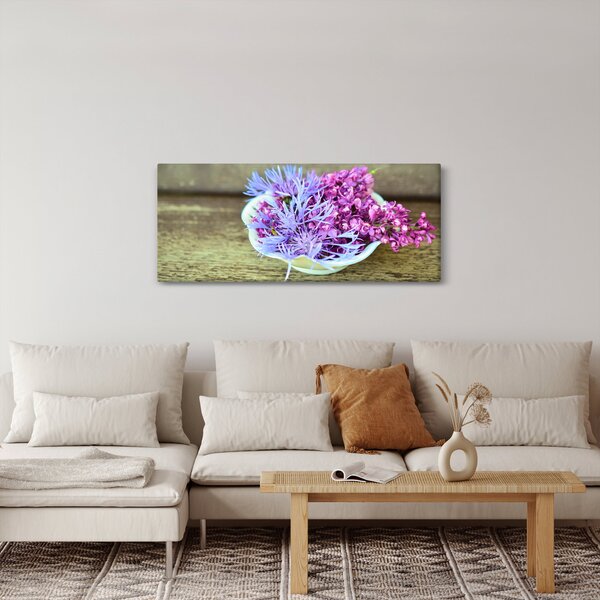 Obraz dekorácie s levanduľou (120x50 cm)