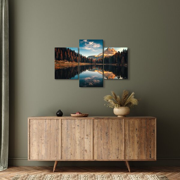 Obraz - Alpy, Taliansko, Dolomity, Lago Antorno (90x60 cm)