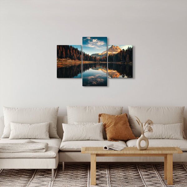 Obraz - Alpy, Taliansko, Dolomity, Lago Antorno (90x60 cm)
