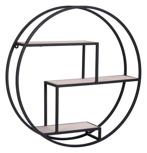 Čierna/v prírodnej farbe poschodová polica z masívu paulownie 62 cm Rotterdam – House Nordic