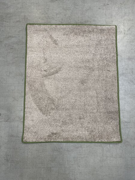 Vopi , Akcia: 102x80 cm Kusový koberec Capri béžový - zelené obšitie, na mieru, šíře, béžová, ab (mriežka), chodba / predsieň