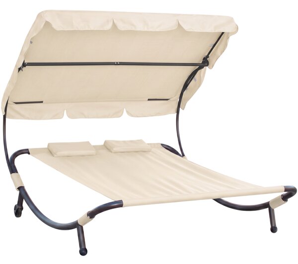 Relaxačné lehátko pre 2 osoby Craftfield Bahama,béžové