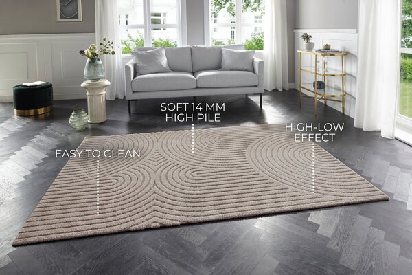 ELLE Decoration, Kusový koberec New York 105084 Cream, beige, 160x230, béžová, obývacia izba